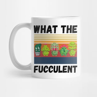 What The Fucculent Funny Plant Lover Cute Cactus Cats Mug